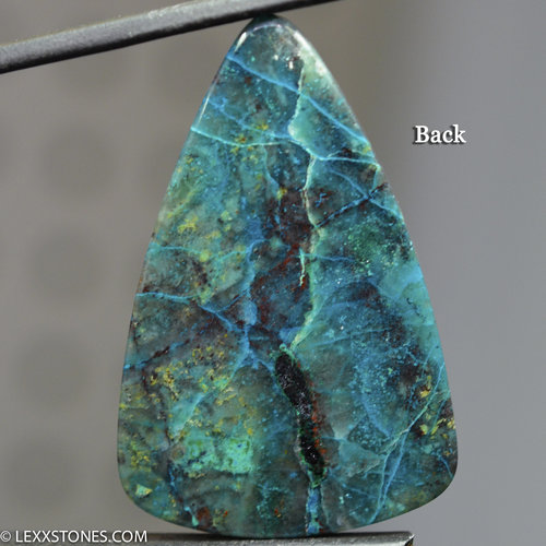 Spiderweb Chrysocolla Gemstone Cabochon Hand Crafted By Lexx Stones 50 Carats